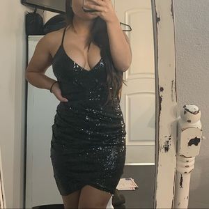 Black sequin dress
